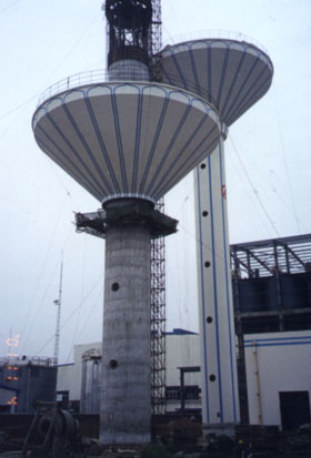 High-level water tower